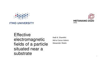 Effective  Hadi K. Shamkhi  electromagnetic  Adria Canos-Valero  Alexander Shalin  fields of a