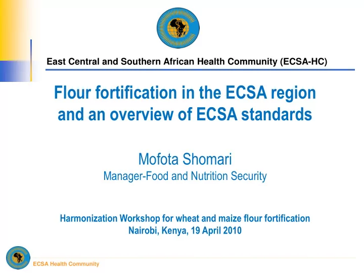 mofota shomari manager food and nutrition security