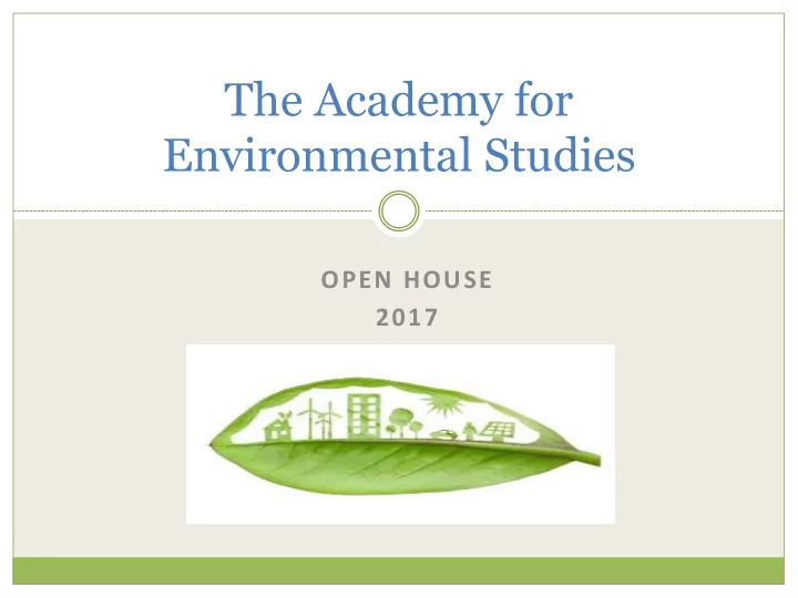 environmental studies