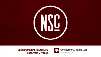 ENVIR  IRONME  NMENTAL  AL PROGRAMS  GRAMS  ACADEMIC  DEMIC MEETING  TING  PEO  EOPLE  PLE YOU  OU