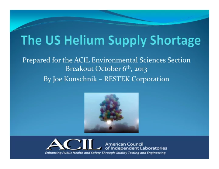 prepared for the acil environmental sciences section