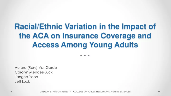 the aca on insurance coverage and