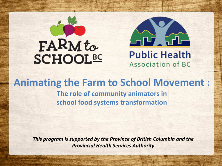 animating the farm to school movement
