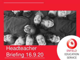Headteacher  Briefing 16.9.20  AGENDA Welcome  COVID19 questions  i) ii)   COVID19 update incl