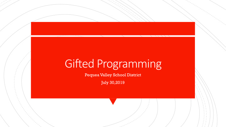 gifted programming
