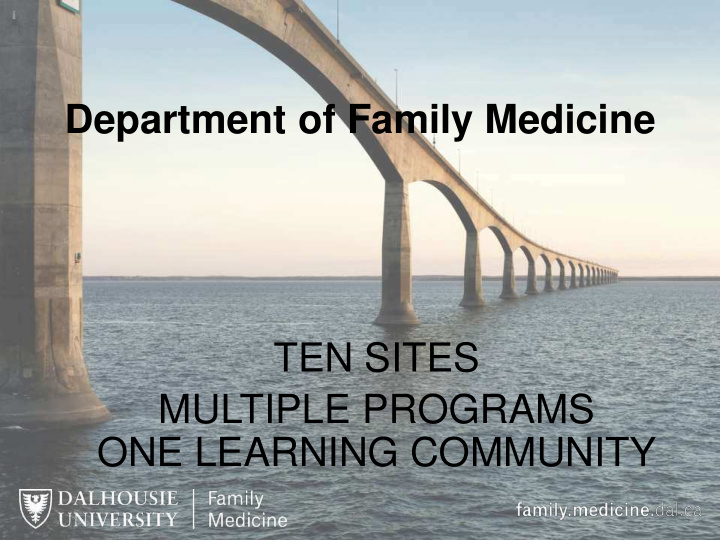department of family medicine