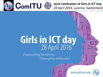 28 April 2016, Lucerne, Switzerland  ITU Plenipotentiary Resolution 70  backed by all ITU Member