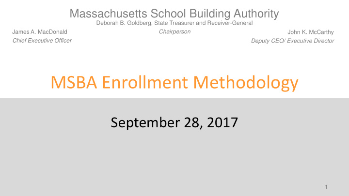 msba enrollment methodology