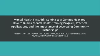 How to Build a Mental Health Training Program, Practical  Applications, and the Importance of