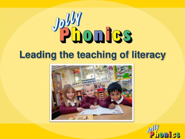 leading the teaching of literacy research