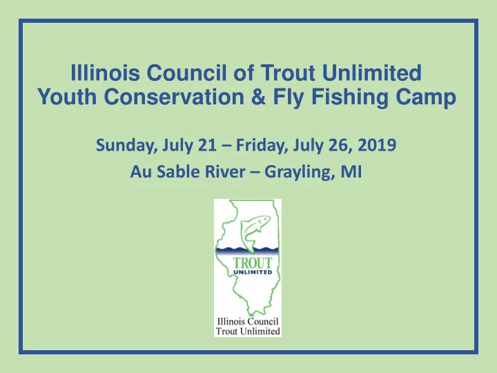 illinois council of trout unlimited