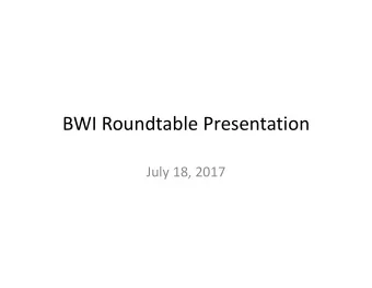 BWI Roundtable Presentation  July 18, 2017  TERPZ6 RNAV DEPARTURE  Criteria:  From Runway 28,