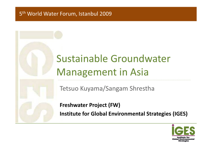 sustainable groundwater sustainable groundwater