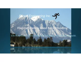 Flagstaff Family Food Bank Flooding Erik Henricksen, Elena Smith, Garrett Ribas, and Meshal