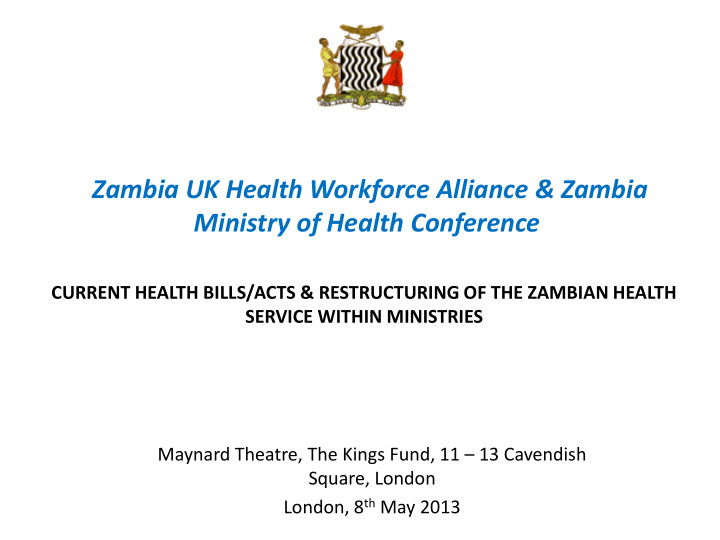 zambia uk health workforce alliance zambia ministry of