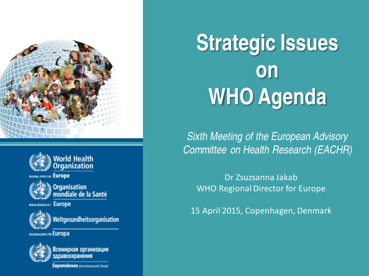 strategic issues on who agenda