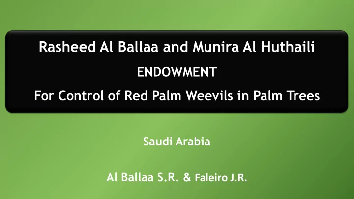 rasheed al ballaa and munira al huthaili