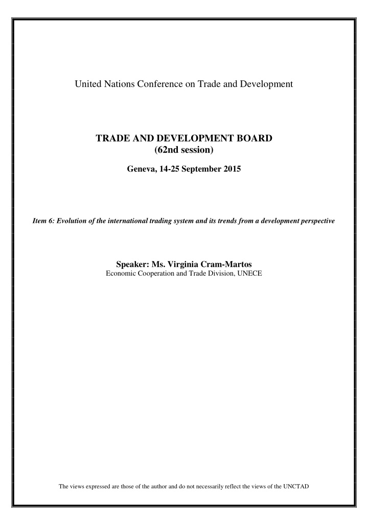 united nations conference on trade and development
