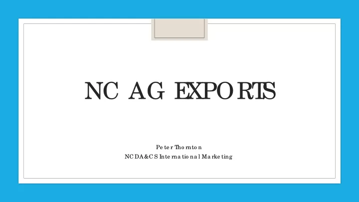 nc ag e xport s