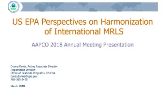 of International MRLS AAPCO 2018 Annual Meeting Presentation  Donna Davis, Acting Associate