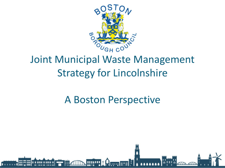 joint municipal waste management strategy for