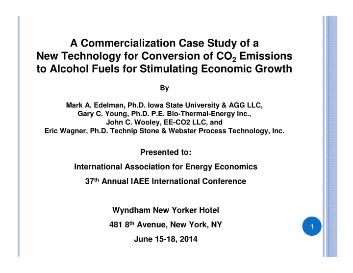 a commercialization case study of a new technology for