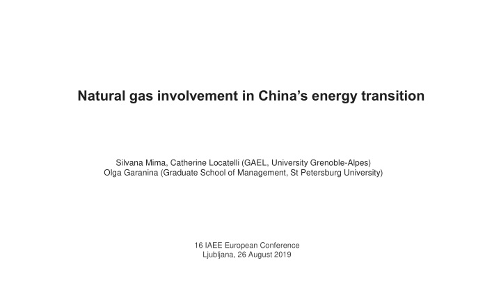 natural gas involvement in china s energy transition