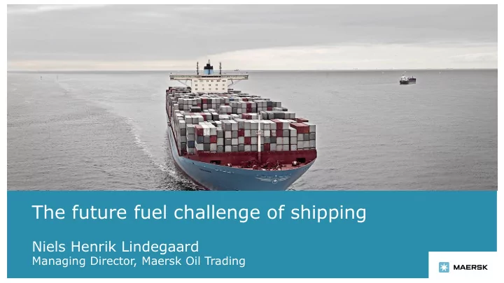 the future fuel challenge of shipping