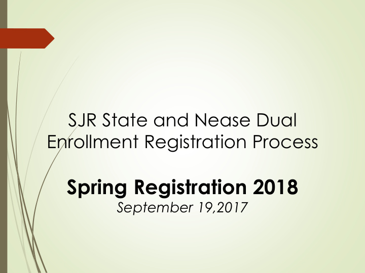 spring registration 2018