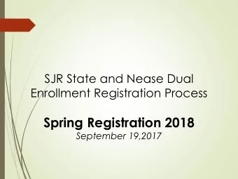 Spring Registration 2018  September 19,2017  What are the qualifications to take  D.E. classes?