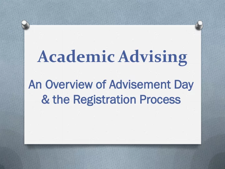 academic advising