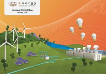 Com  ompany  y Prese  esent  ntati  tion  January 2016  DISCLAIMER This presentation contains