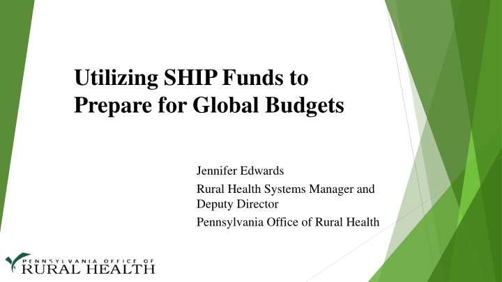 utilizing ship funds to prepare for global budgets