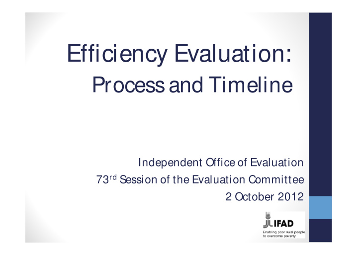 efficiency evaluation