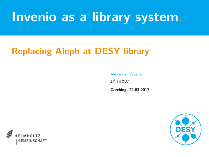 invenio as a library system