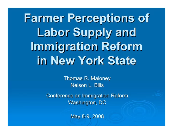 farmer perceptions of farmer perceptions of labor supply
