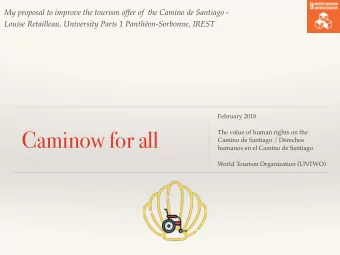 Caminow for all  The value of human rights on the  Camino de Santiago / Derechos humanos en el
