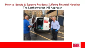How to Identify &amp; Support Residents Suffering Financial Hardship  The Leathermarket JMB