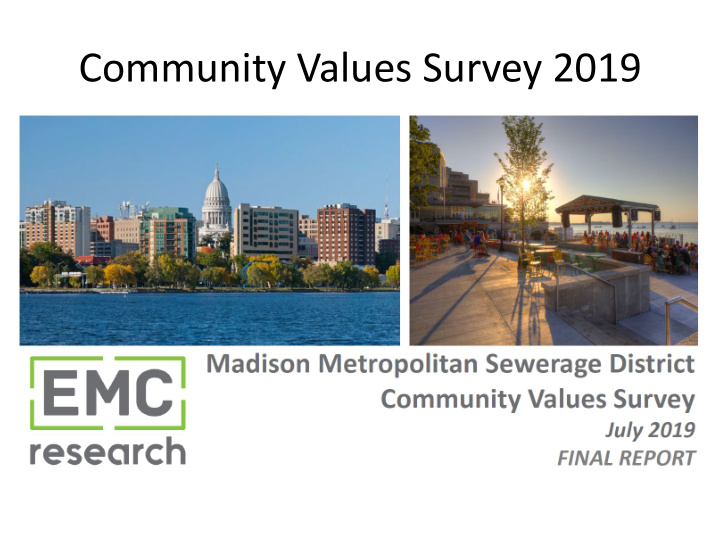 community values survey 2019