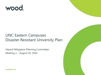 Disaster Resistant University Plan:  Hazard Mitigation Planning Committee Meeting 2  August 20,