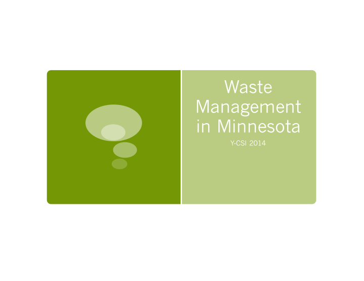 waste management in minnesota