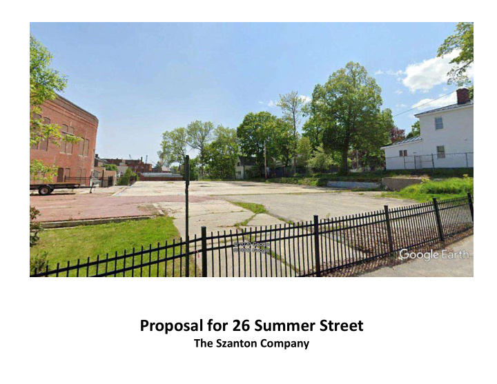 proposal for 26 summer street