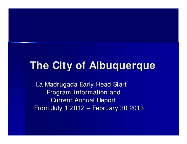 the city of albuquerque the city of albuquerque