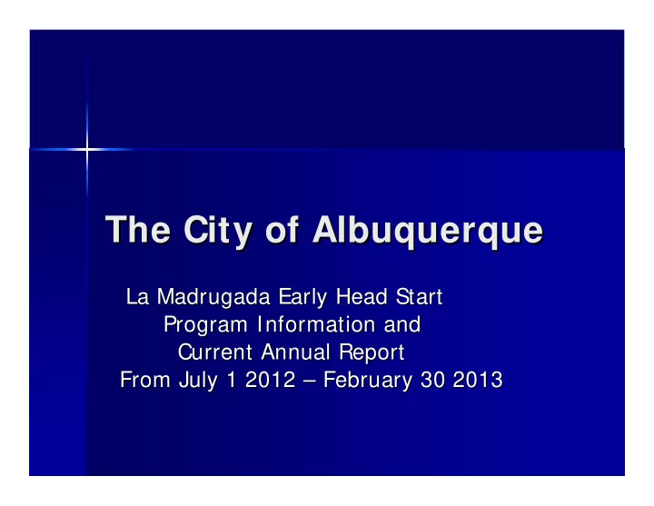 the city of albuquerque the city of albuquerque