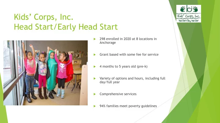 kids corps inc head start early head start