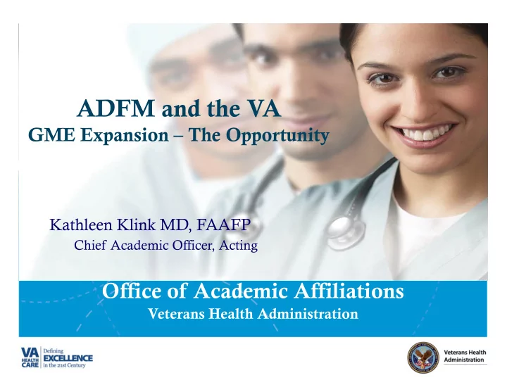adfm and the va