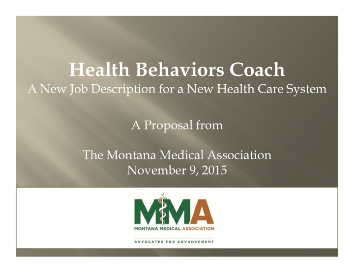health behaviors coach