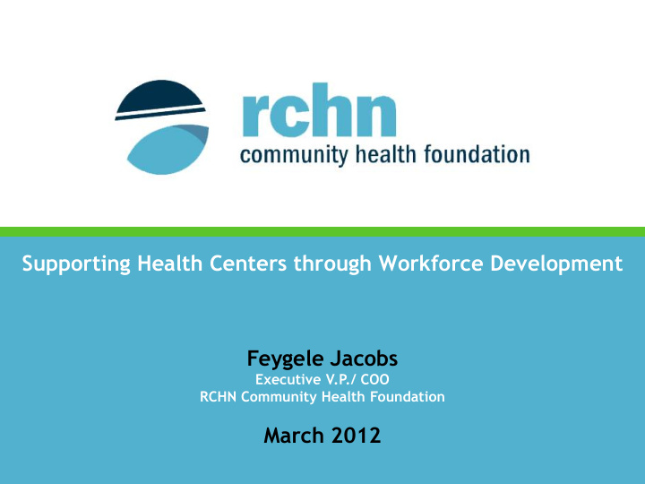 supporting health centers through workforce development