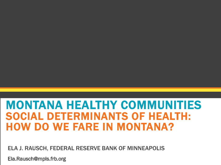 montana healthy communities