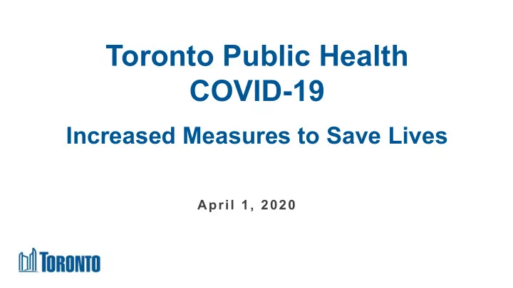 toronto public health covid 19